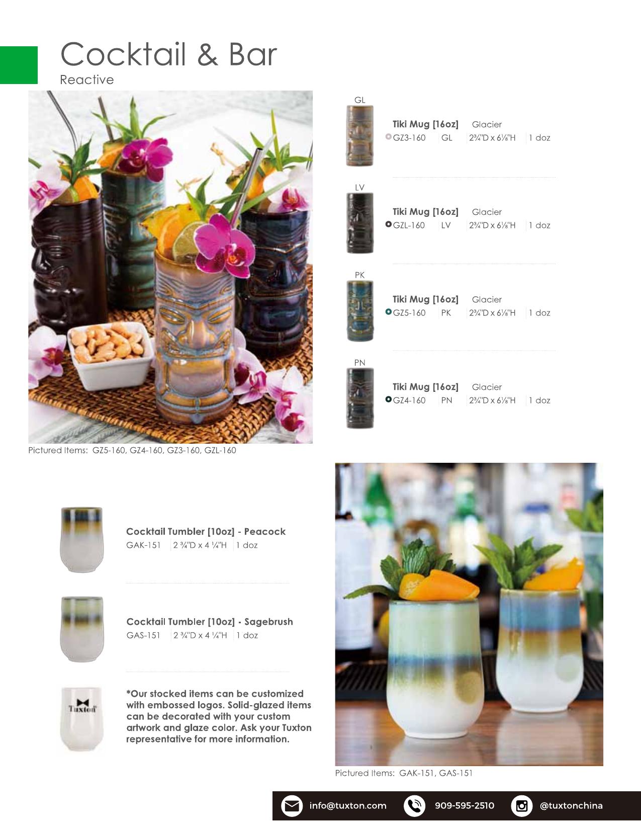 Cocktail & Bar — product & SKU sheet