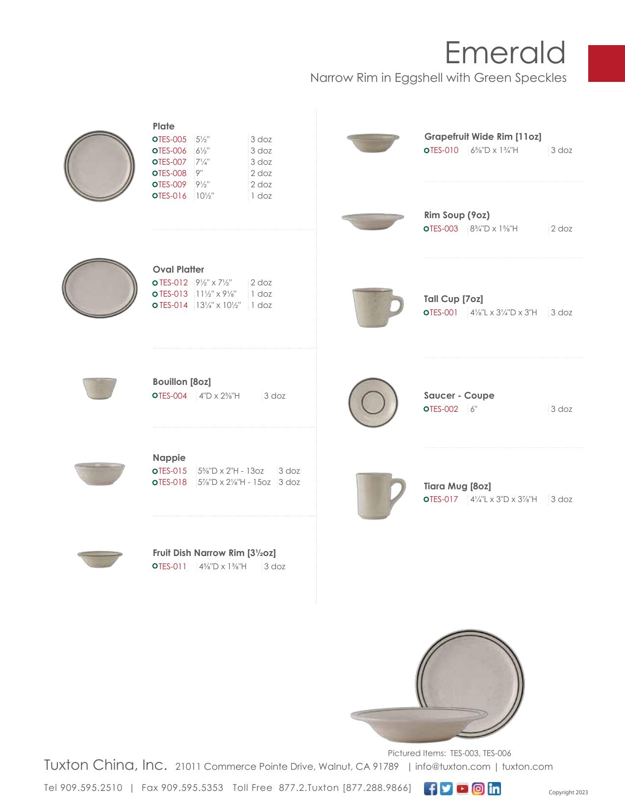 Emerald — product & SKU sheet