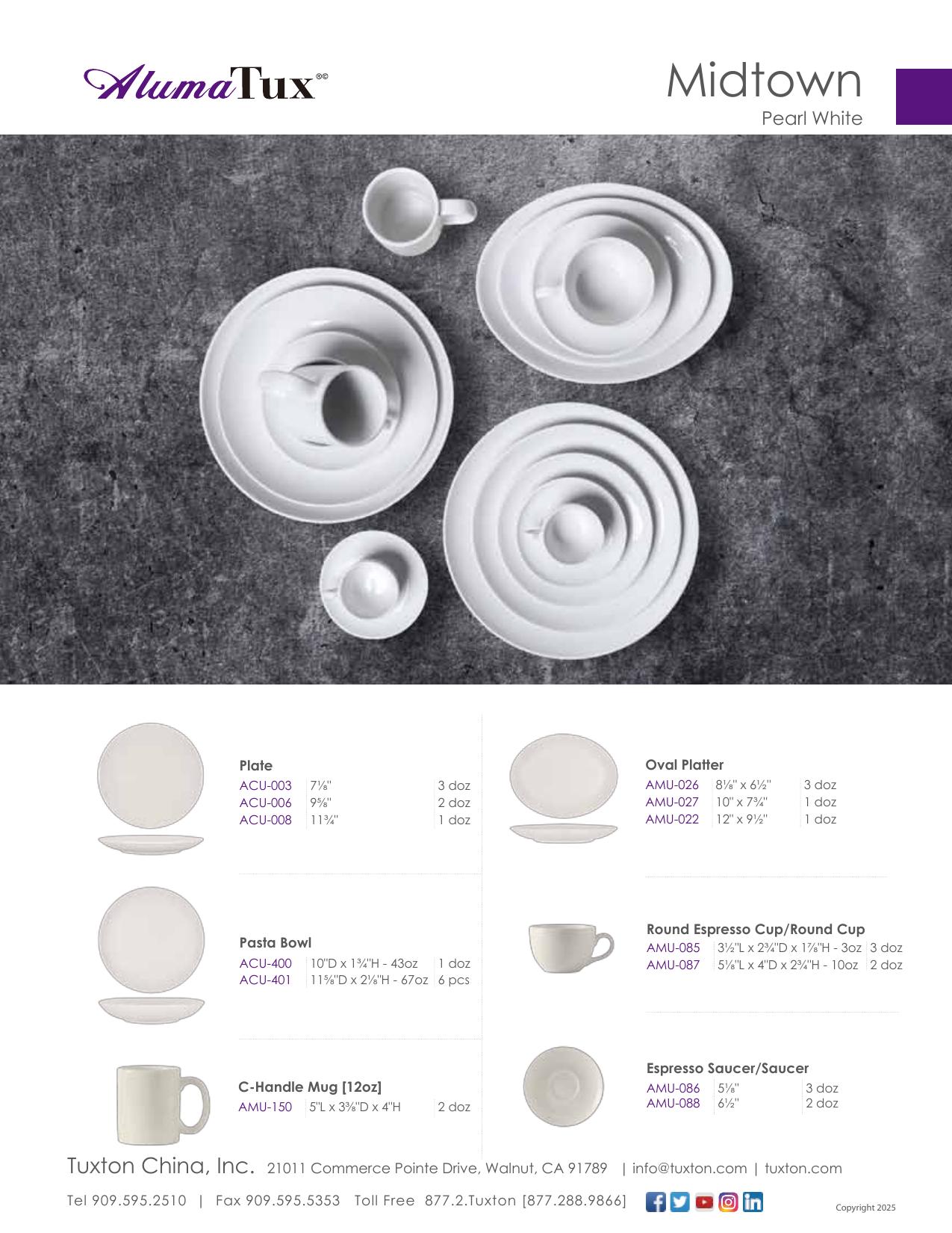 Midtown — product & SKU sheet